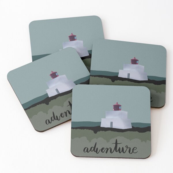 Item preview, Lighthouse Adventure Illustration - Ucluelet BC - Red, Blue, White designed and sold by annedesignco.