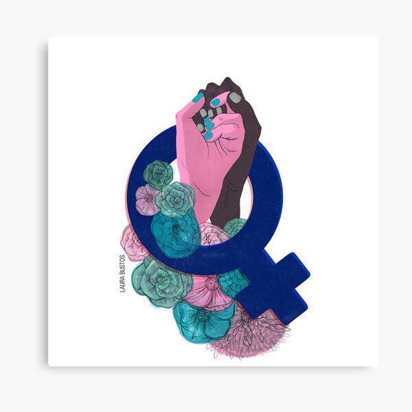 The feminist flourish, sisterhood Canvas Print