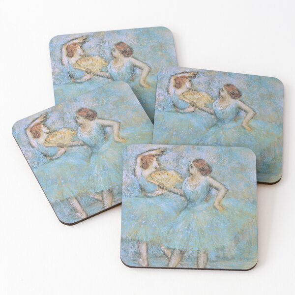 Aperçu de l'œuvre Edgar Degas Two Dancers, bleu pastel créée et vendue par VintageArchive.