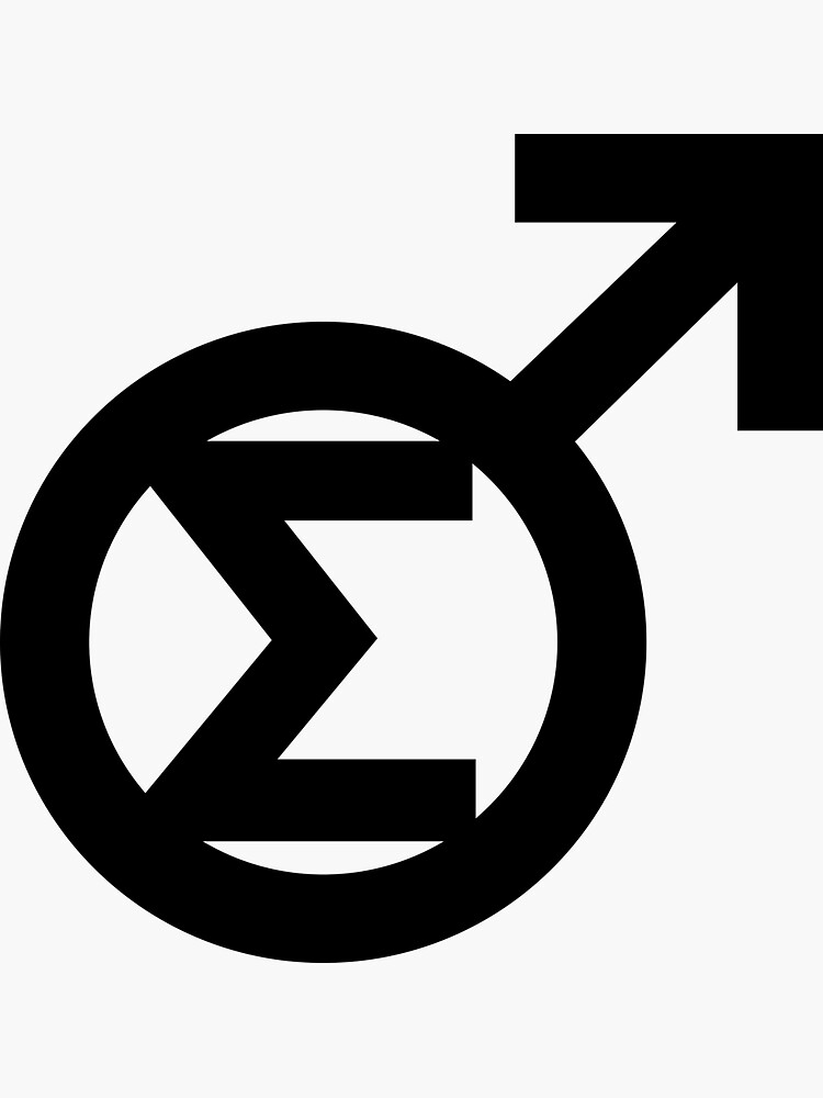  Sigma Male Symbol Sticker For Sale By StrokeSlade Redbubble