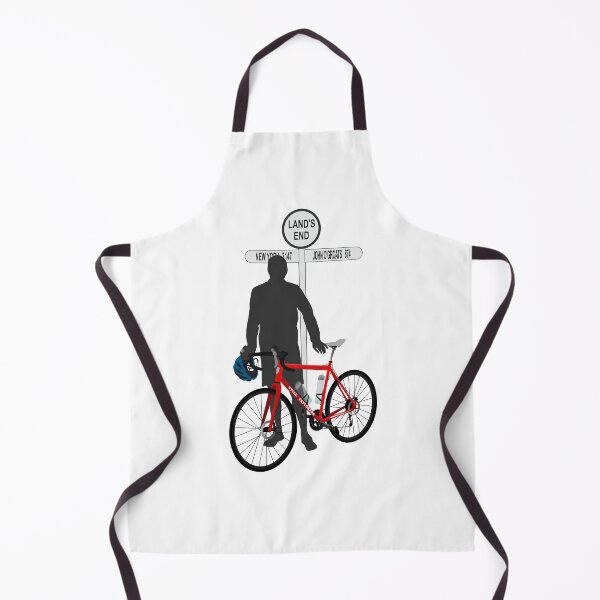 Item preview, Land's End Signpost Male cyclist red bike designed and sold by cycleexplorers.