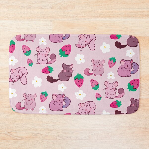 Item preview, Chinchilla- Cute Pink and White Cartoon Animal Pattern designed and sold by TheRainbowRoom.