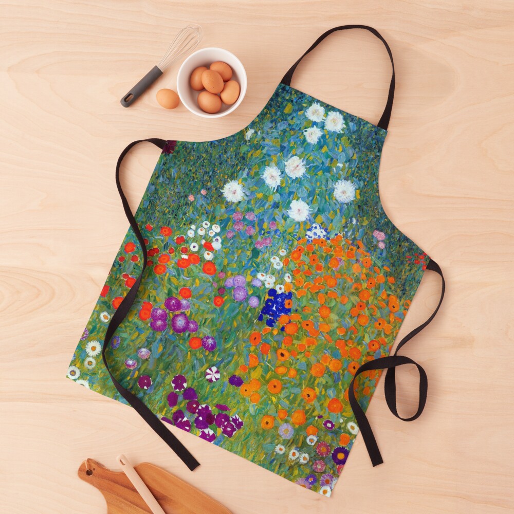 Gustav Klimt Flower Garden Apron