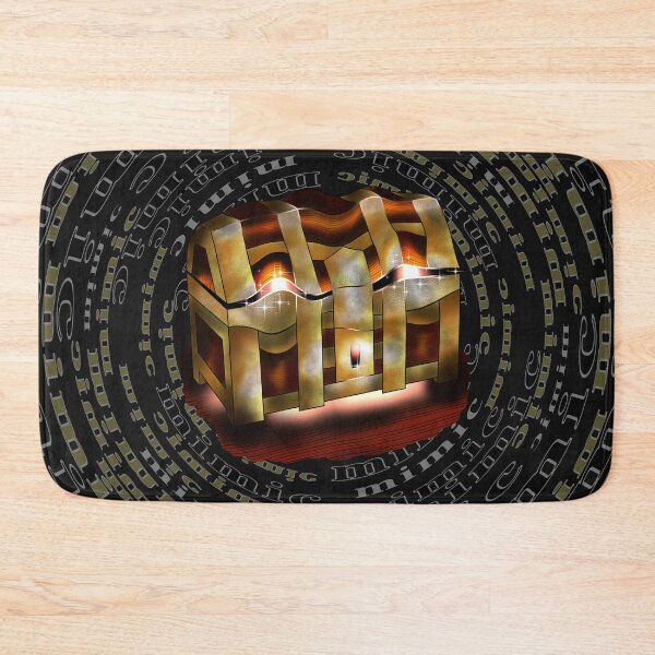 Item preview, gold curvy mimic chest for dnd and fantasy fans designed and sold by CuisineCat.