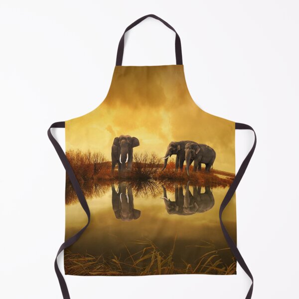 Item preview, elephants sunset reflection lake designed and sold by josephfanous.