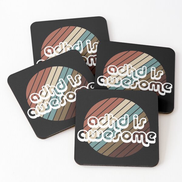 Item preview, ADHD is Awesome Vintage Retro 70s Style for ADHD Awareness Month, Celebrate Neurodiversity designed and sold by 1stAmendMerch.