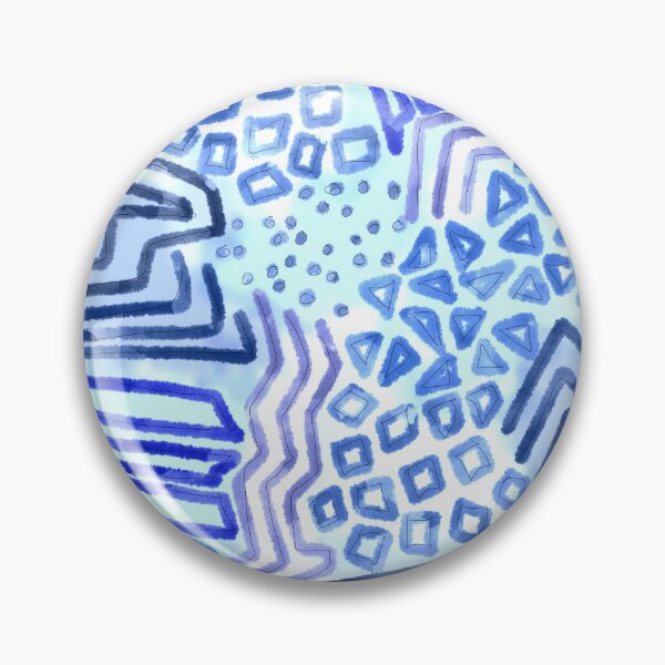 Item preview, Blue Geometric Collage designed and sold by Mitchell Sisters.