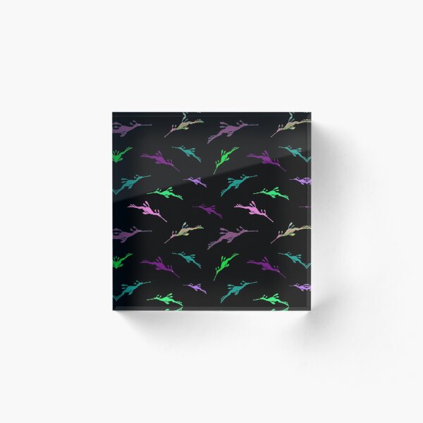 Weedy Sea Dragons Repeat Acrylic Block