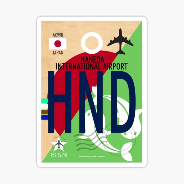 Item preview, HANEDA INTERNATIONAL AIRPORT HND Luggage Tag Baggage Tag Airport Code JAPAN ASIA designed and sold by kwiebe34.