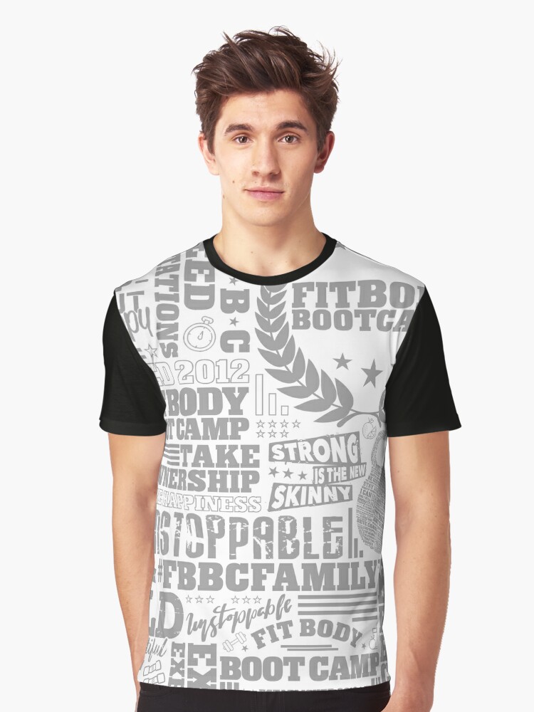 Fit Boot Expression "White" Edition)" T-shirt for Sale by imadinosrawr | Redbubble | fitness graphic t-shirts - bootcamp graphic t- - fit graphic t-shirts