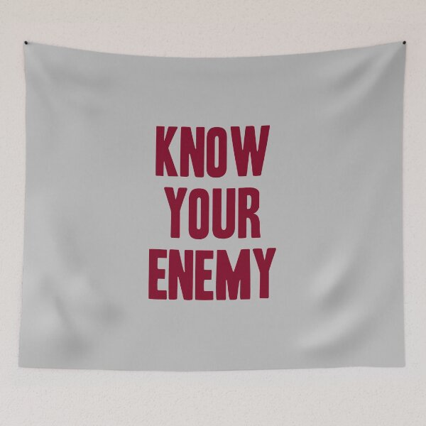Item preview, Know Your Enemy, burgundy designed and sold by perezzzoso.