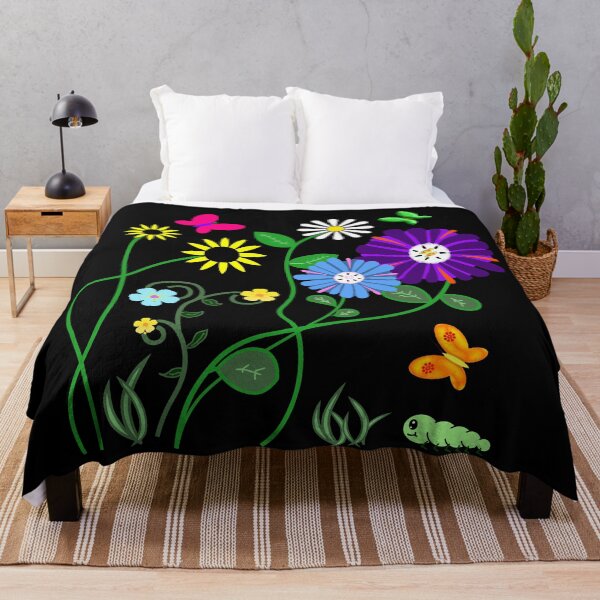 Item preview, Pretty spring and summer illustration of colorful flowers and butterflies designed and sold by With My Hands By K.