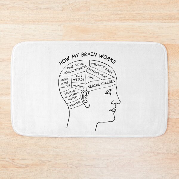 Item preview, How My Brain Works Black on White  designed and sold by SpreadForSatan.