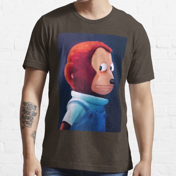 Awkward Look Meme Monkey Puppet Meme Men's T-shirt Back Print