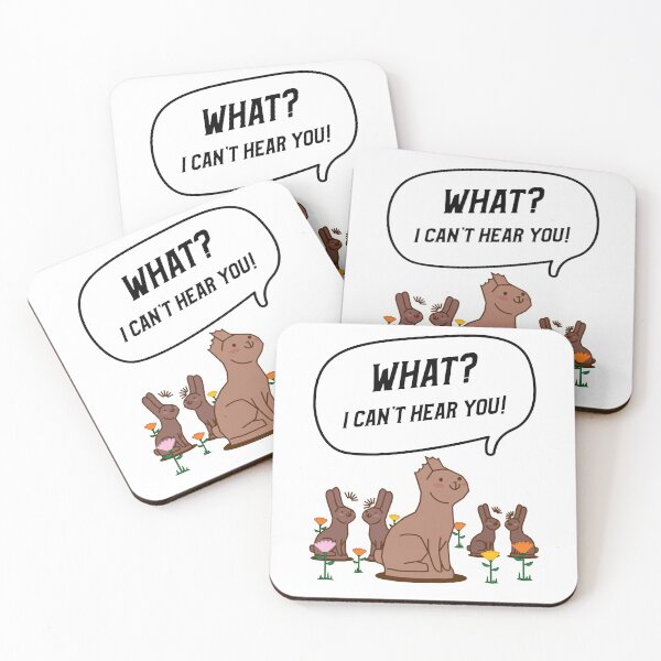Item preview, I Can't Hear You Chocolate Bunny designed and sold by OraitoShop.
