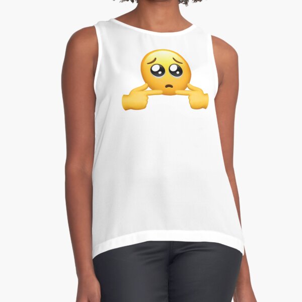 Shy uwu emoji face tik tok meme sad shy T-Shirts sold by ShopAkonna, SKU  41293875