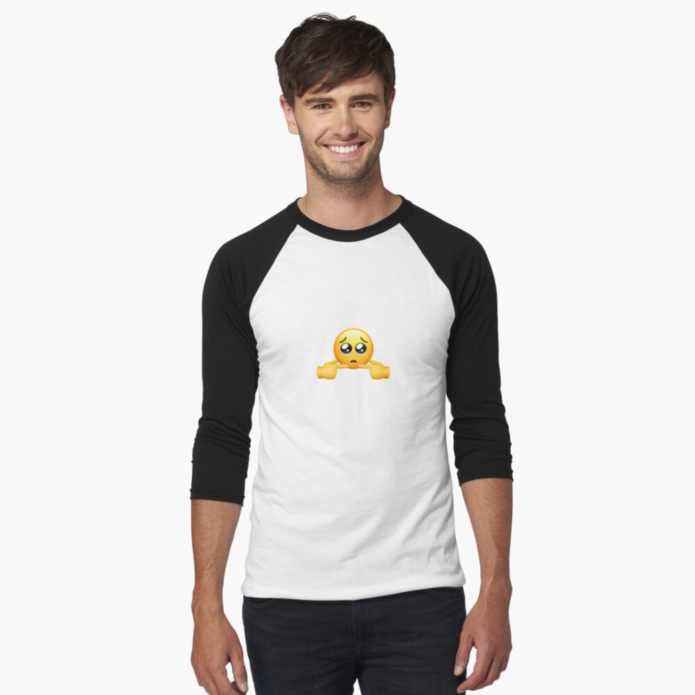 Shy uwu emoji face tik tok meme sad shy T-Shirts sold by ShopAkonna, SKU  41293875