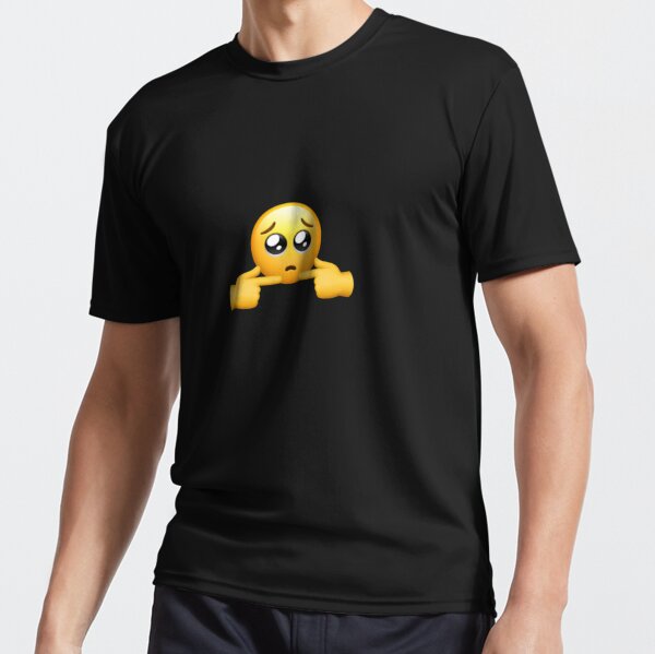 Shy uwu emoji face tik tok meme sad shy T-Shirts sold by ShopAkonna, SKU  41293875