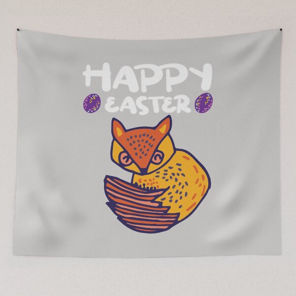 Item preview, Happy Easter Fox Cute Easter Bunny Egg Hunt  designed and sold by GINIART.
