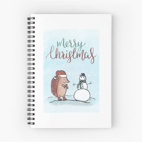 Item preview, Hedgehog Building a Snowman designed and sold by starhopperart.