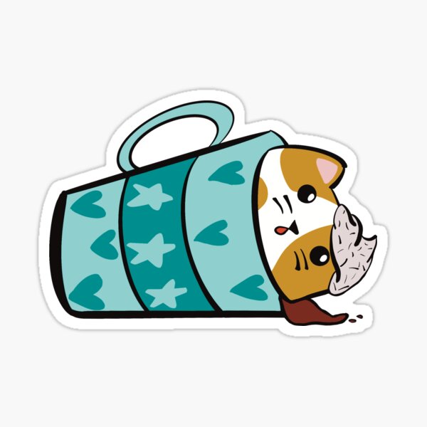 Yoko the Cattuccino Kitten Sticker