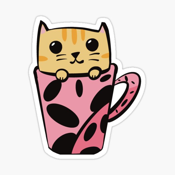 Stella the Cattuccino Kitten Sticker