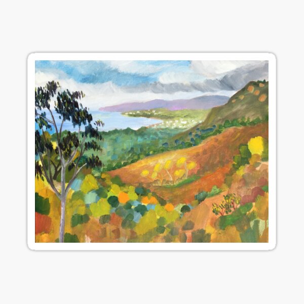 Montecito View by Paul Cumes Sticker