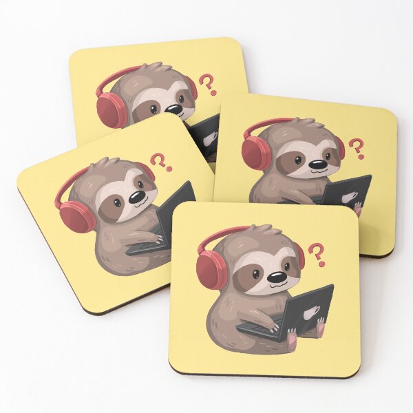 Item preview, Confused Sloth with a Laptop designed and sold by Pameloo.