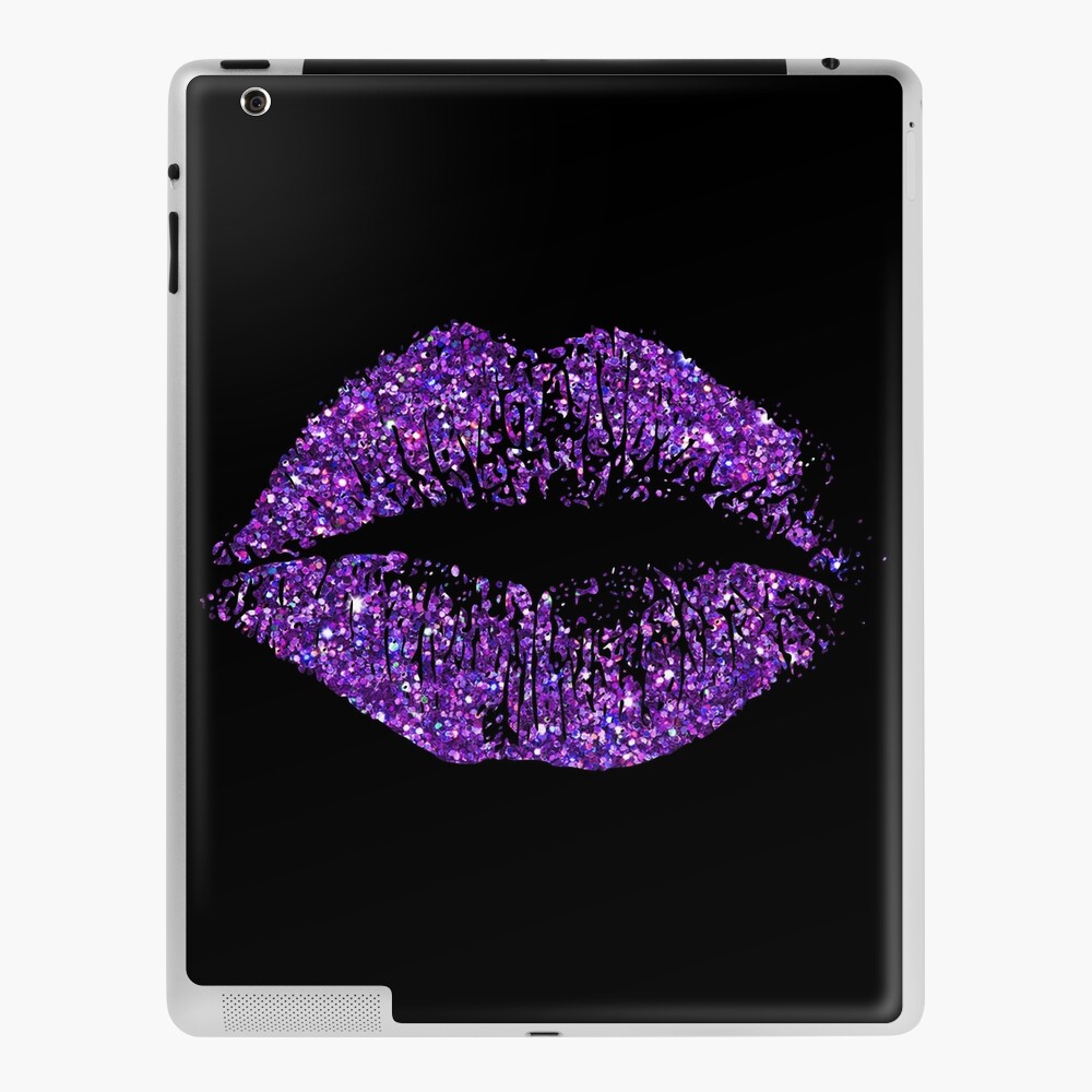 Stilvolle Lila Glitter Lippen Ipad Hulle Skin Von Enhan Redbubble