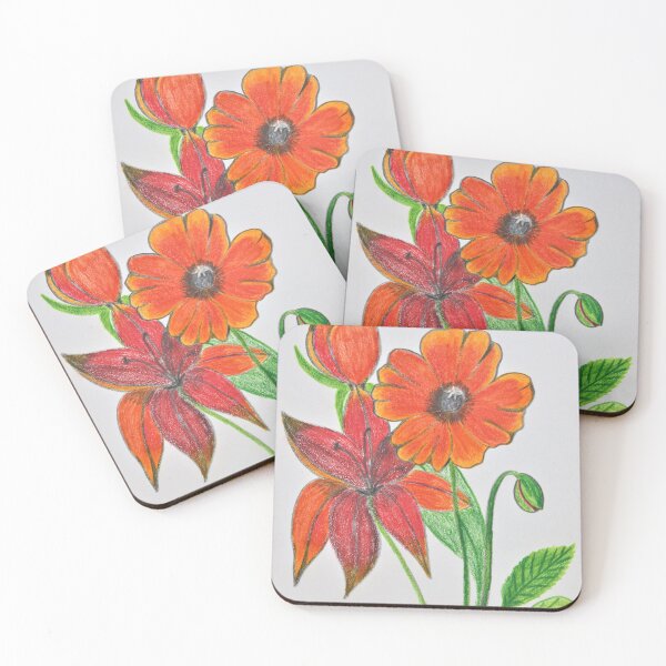 Item preview, four flowers designed and sold by AliceWolfgang.