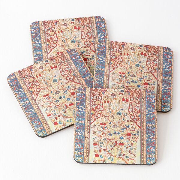 Item preview, Antique Persian Garden Rug With Birds Print designed and sold by Vicky Brago-Mitchell®.