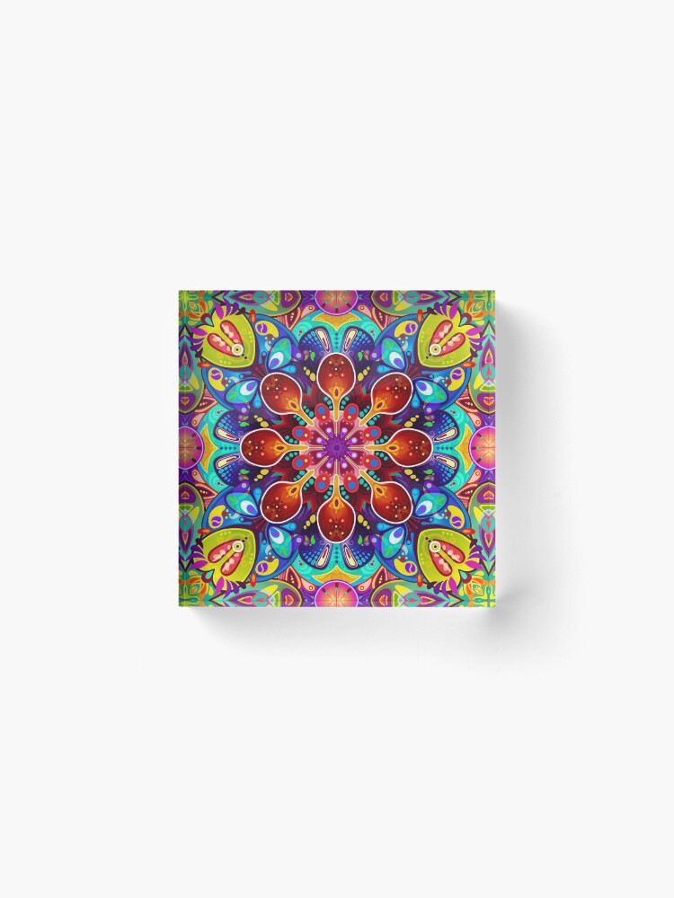 Thumbnail 2 of 5, Acrylic Block, Colorful pattern 1 designed and sold by jadeamory-art.