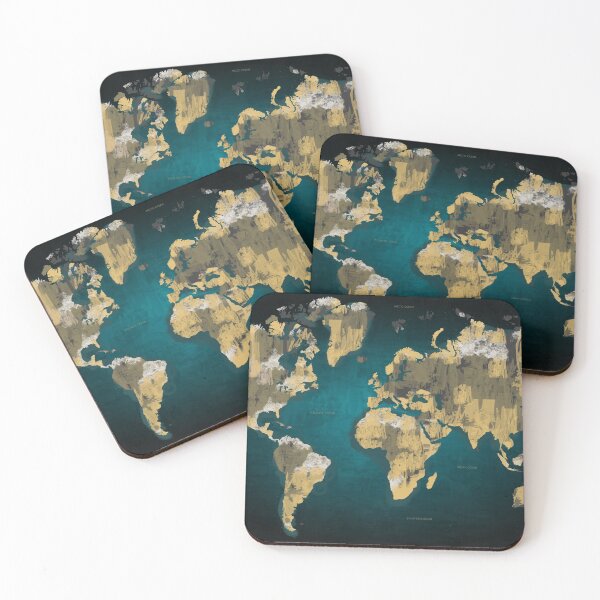Item preview, world map poster  designed and sold by Arctic frame studio.