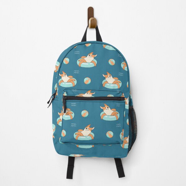 Item preview, Floatie with corgi and beach ball swimming in the waves in the water designed and sold by TrueType.