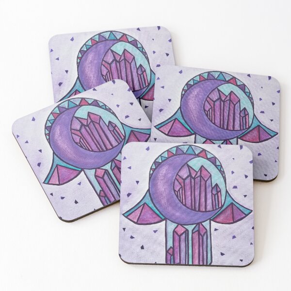 Item preview, Amethyst Moon Hamsa by Harriette Knight designed and sold by harrietteknight.