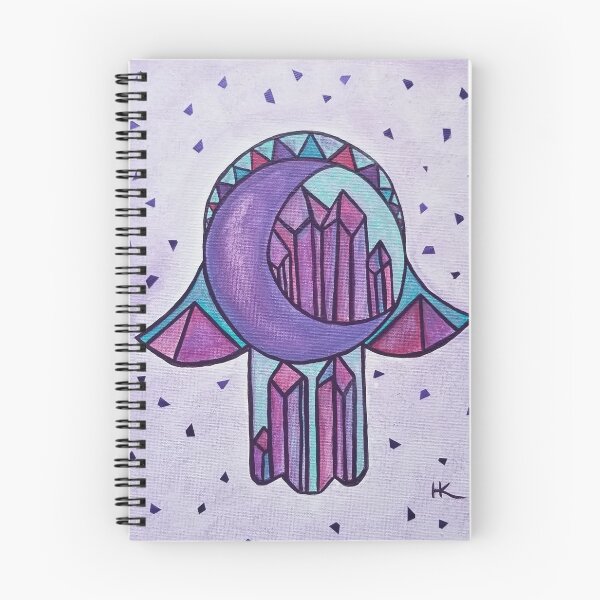 Item preview, Amethyst Moon Hamsa by Harriette Knight designed and sold by harrietteknight.