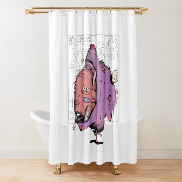 "MANDRIL DEVORING WHAT YOU DON'T HAVE" Shower Curtain