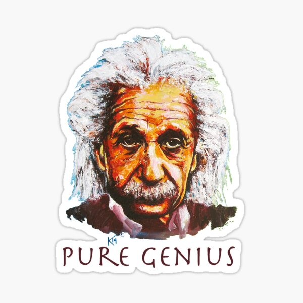 An Einstein Tribute Sticker