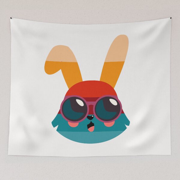 Item preview, Retro Bunny with glasses  - Cute rabbit in glasses designed and sold by Salahboulehoual.