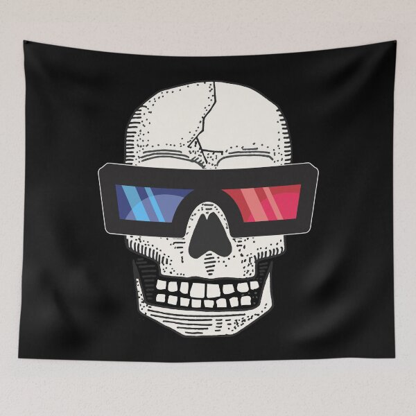 Item preview, 3D Skull on black designed and sold by crazycollective.