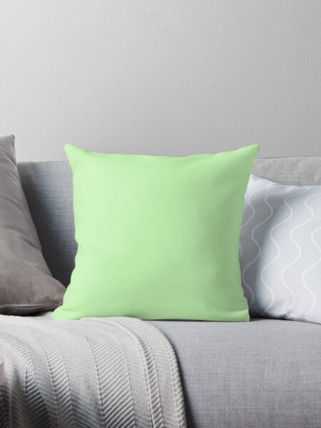 Item preview, Pastel Green Solid Throw Pillow designed and sold by Choupishop.