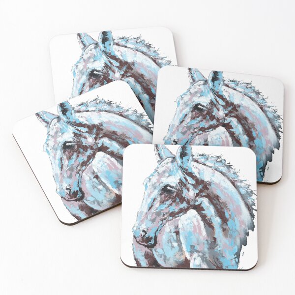 Item preview, White horse - on white background designed and sold by Konni Jensen.