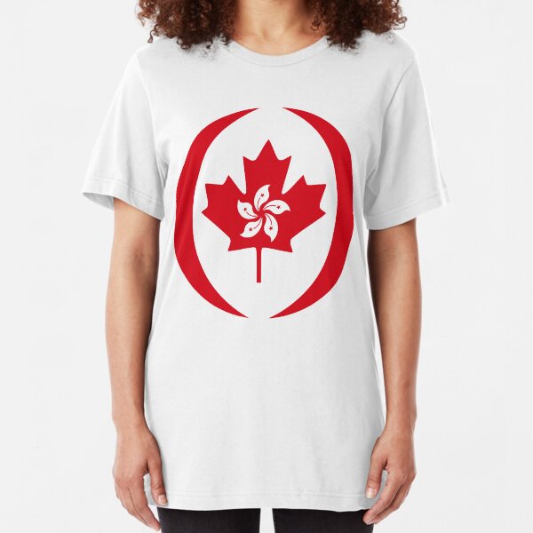 Hong Konger Canadian Multinational Patriot Flag Series Slim Fit T-Shirt