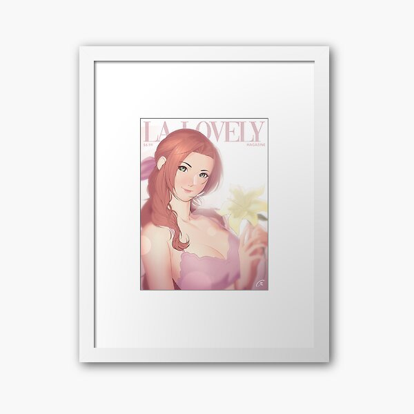 La Lovely - Aerith Gainsborough Cover Deluxe Framed Art Print