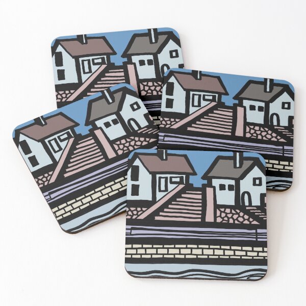 Item preview,  "Digital Colorized Paper Drawings" Danube Shore at Veroce, Hungary designed and sold by Istvan Ocztos.