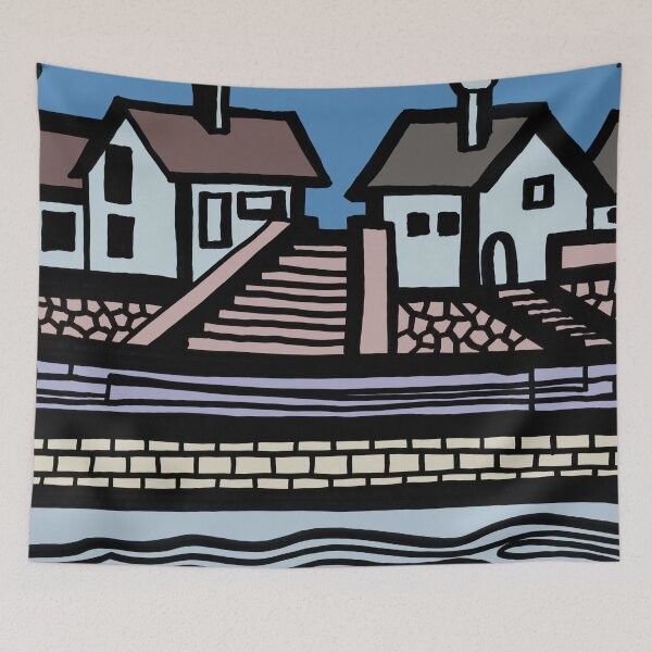 Item preview, "Digital Colorized Paper Drawings" Danube Shore at Veroce, Hungary designed and sold by Istvan Ocztos.