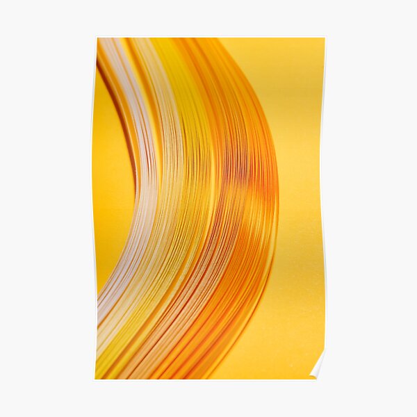 Yellow lines abstrac background Poster