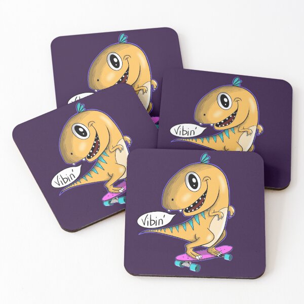 Item preview, Vibin Dinosaur Riding A Skateboard! designed and sold by Tai Chan.