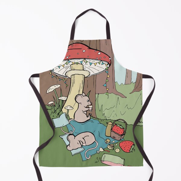 Item preview, Mouse Picnic with Strawberries Under a Giant Mushroom designed and sold by Otter-Grotto.