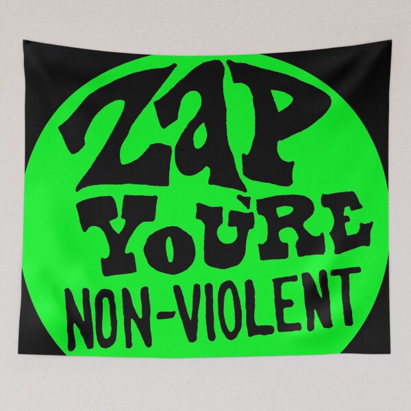 Item preview, Zap You Are Non-Violent designed and sold by katemargoli.